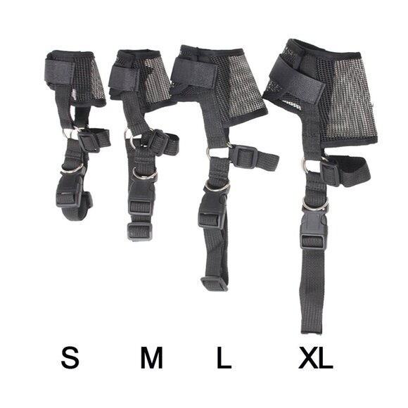 Dog Muzzle Mouth Cover Anti Bite Barking Chewing Mesh Mask Small/Medium Pet Cat - Picture 3 of 3